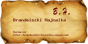 Brandeiszki Hajnalka névjegykártya